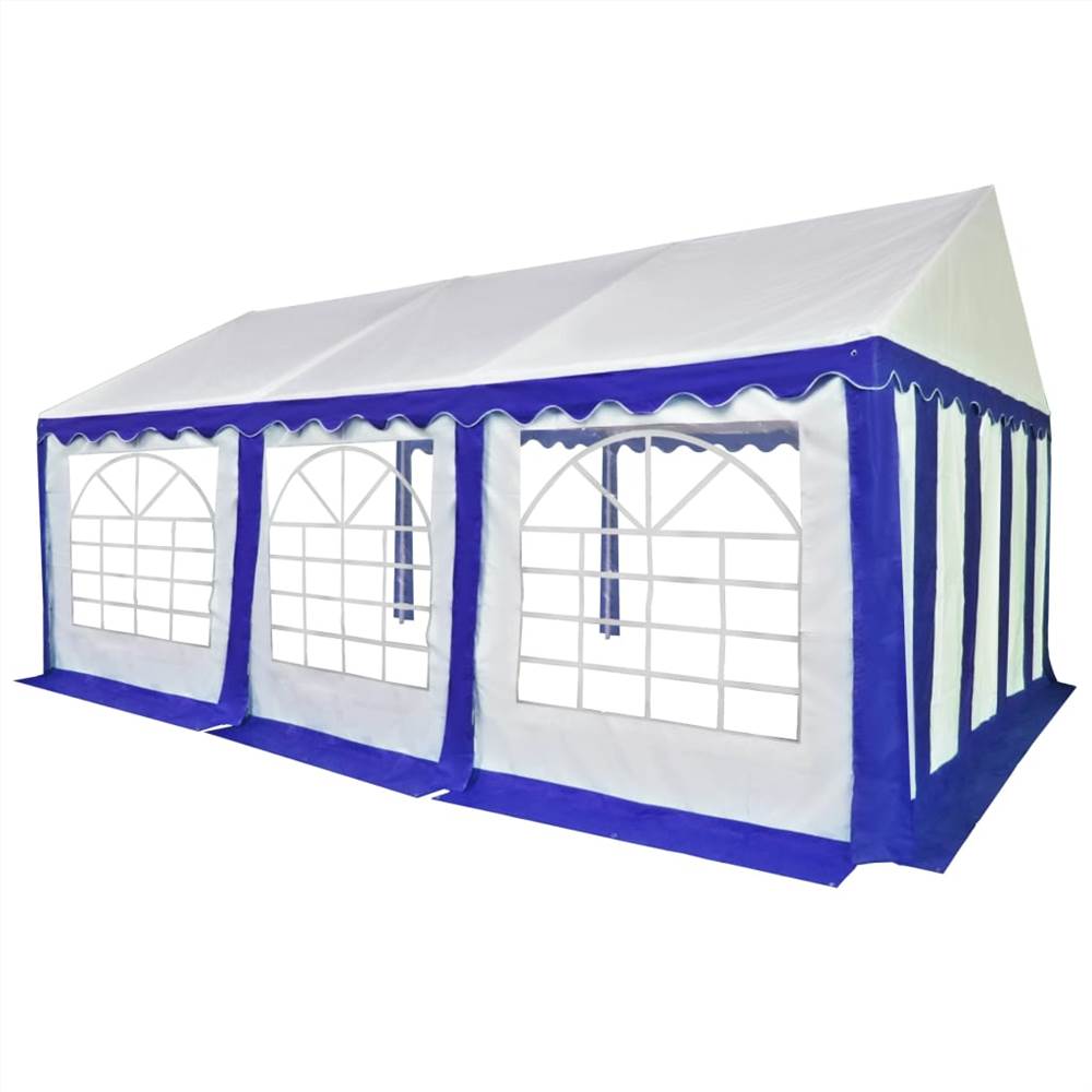 Garden Marquee PVC 4x6 m Blue and White