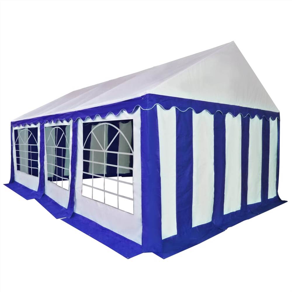Garden Marquee PVC 4x6 m Blue and White
