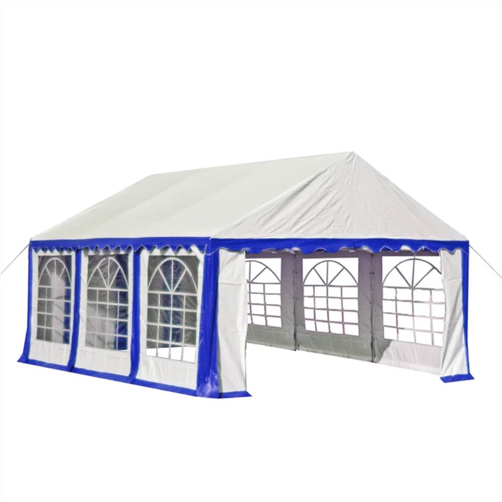 Garden Marquee PVC 4x6 m Blue and White