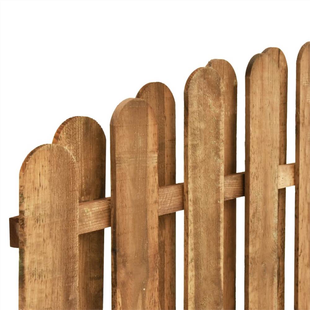 Hit and Miss Fence Panel Pinewood 180x(155-170) cm