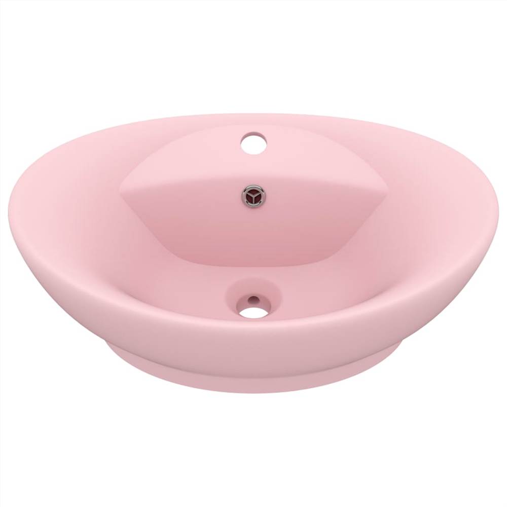 Luxury Basin Overflow Oval Matt Pink 58.5x39 cm Ceramic