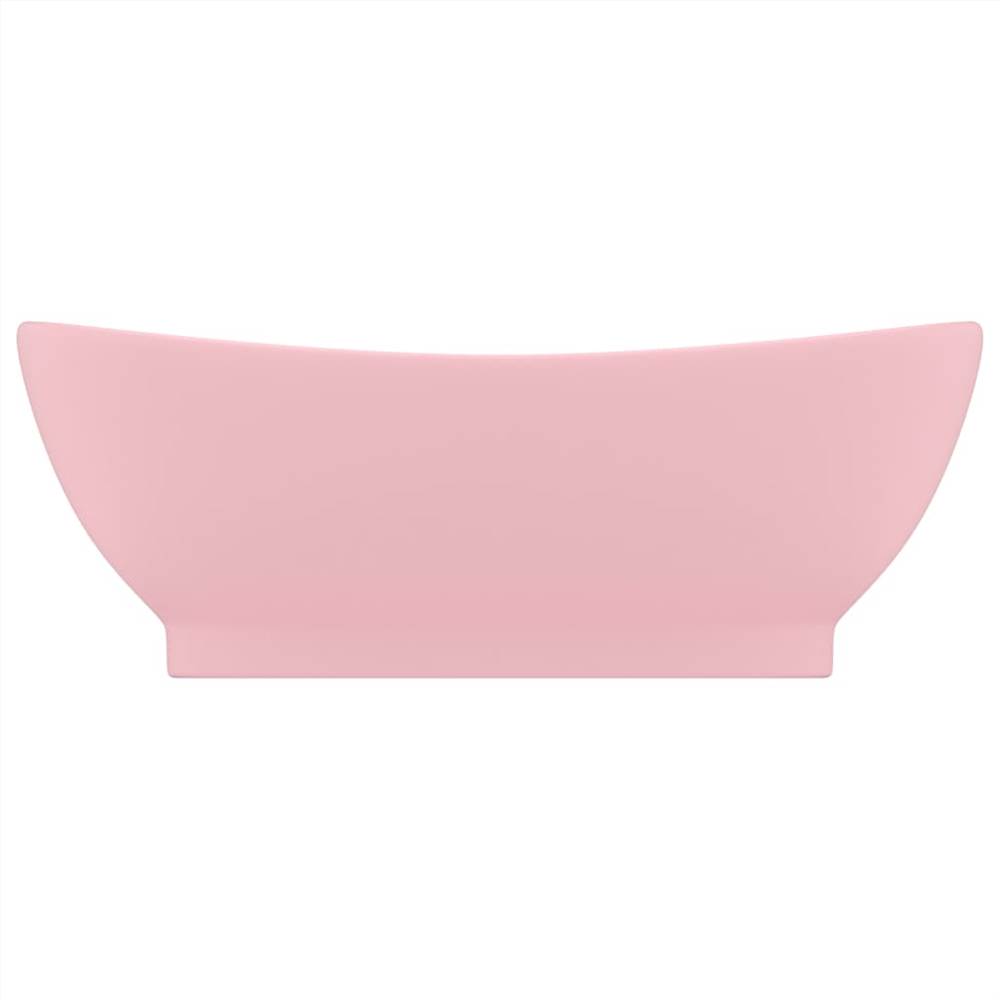 Luxury Basin Overflow Oval Matt Pink 58.5x39 cm Ceramic