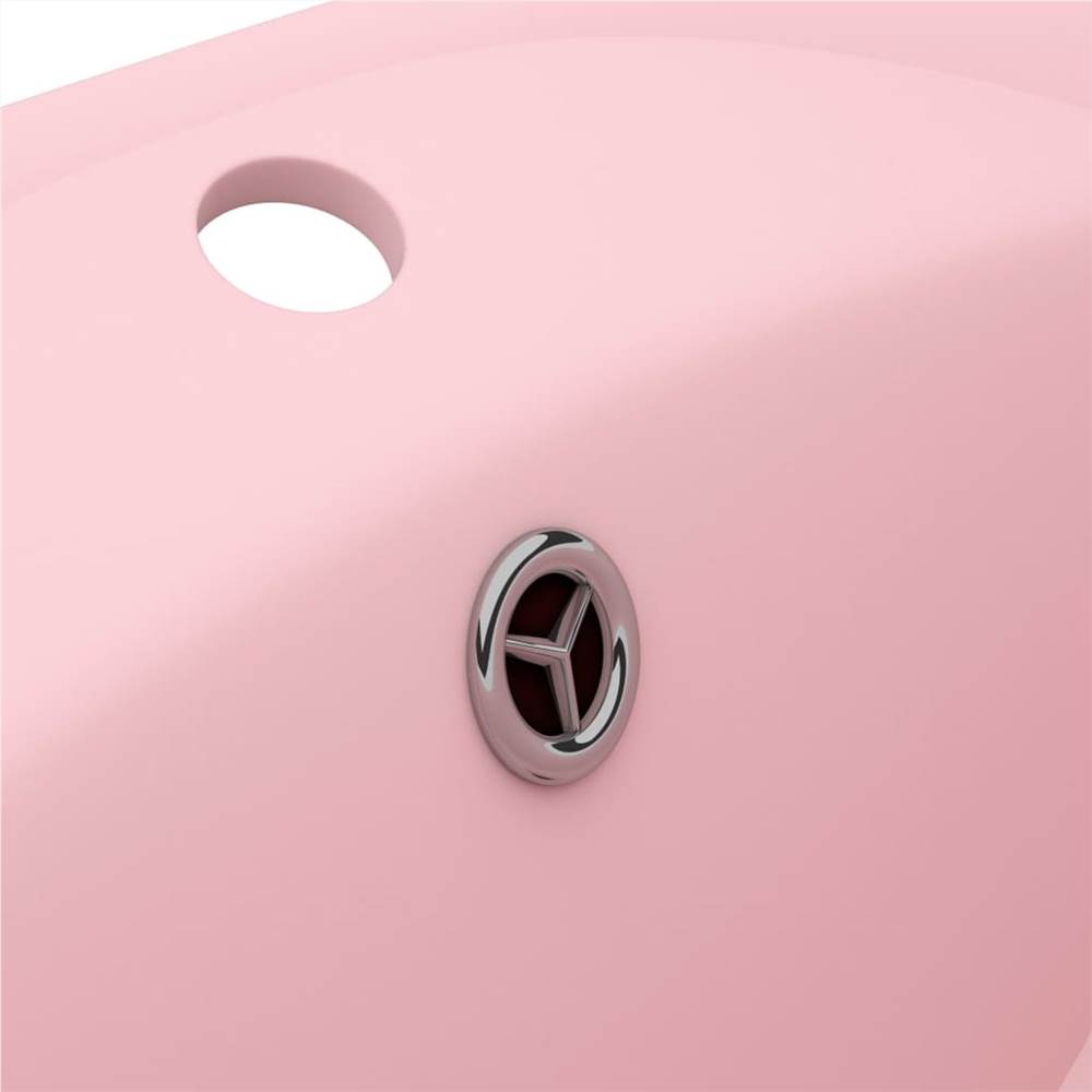 Luxury Basin Overflow Oval Matt Pink 58.5x39 cm Ceramic