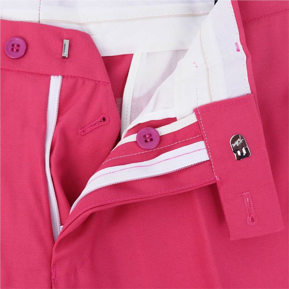 Mens Two Piece Suit with Tie Pink Size 46