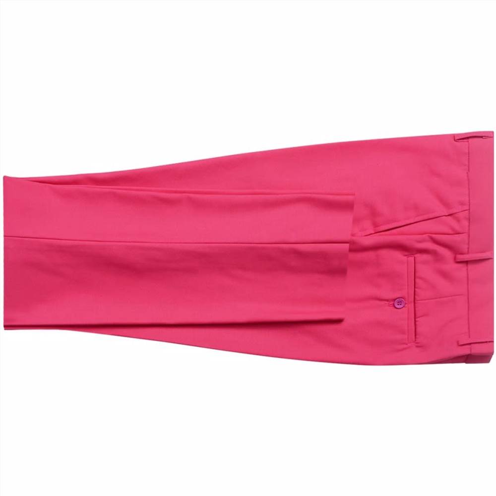 Mens Two Piece Suit with Tie Pink Size 46