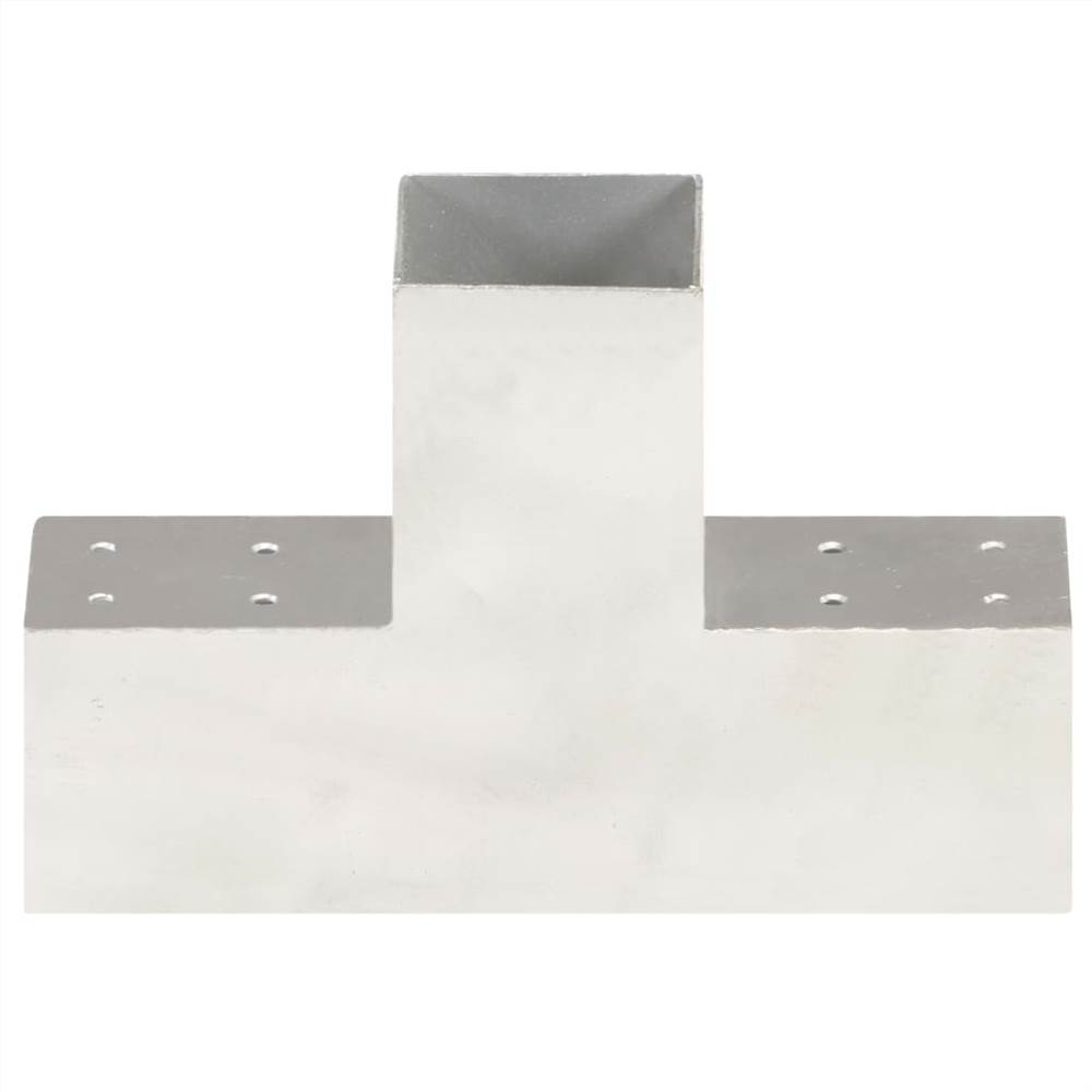 Post Connector T Shape Galvanised Metal 81x81 mm