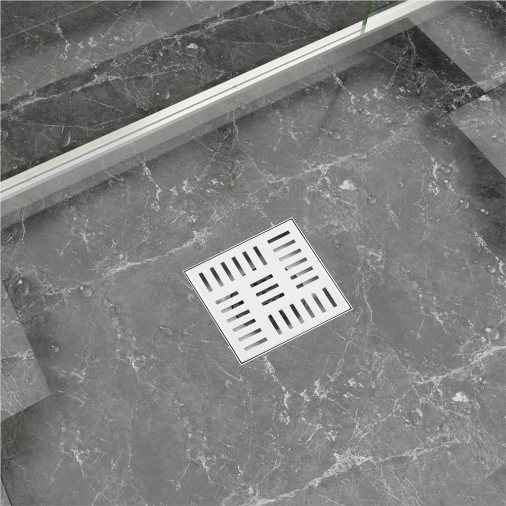 Shower Drain Checker 15x15 cm Stainless Steel