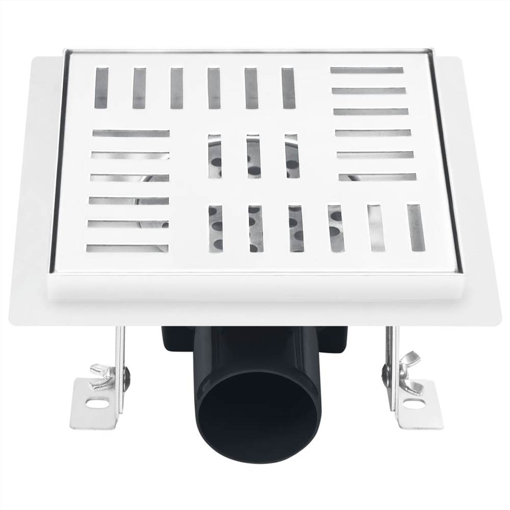 Shower Drain Checker 15x15 cm Stainless Steel