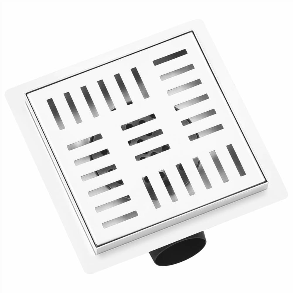 Shower Drain Checker 15x15 cm Stainless Steel