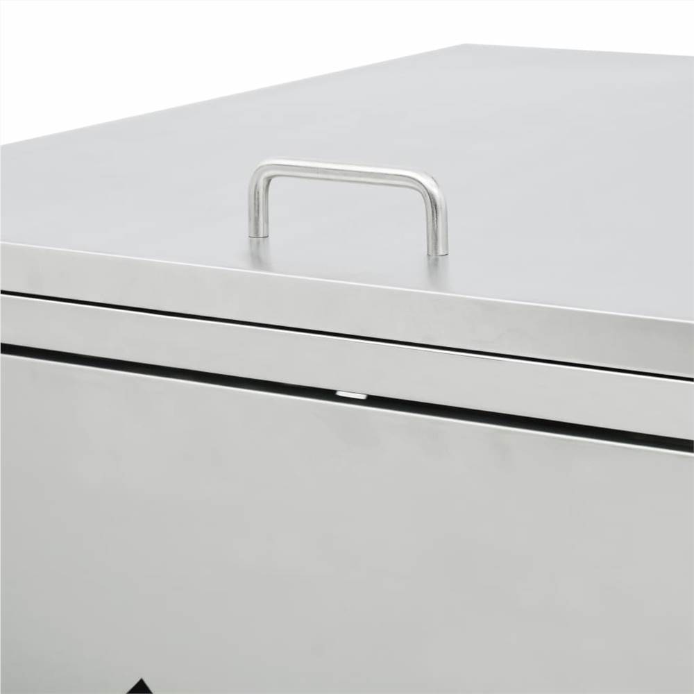 Single Wheelie Bin Shed 240 L Stainless Steel