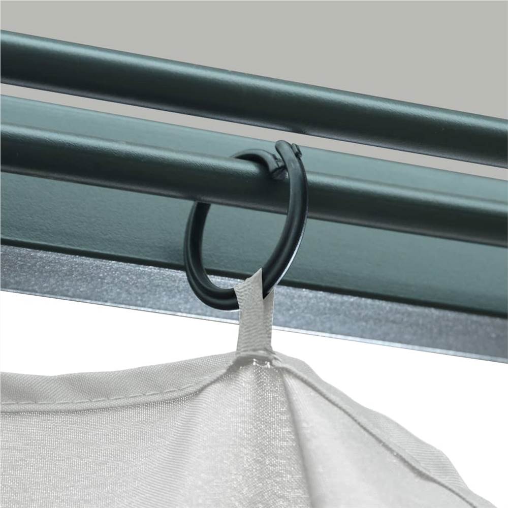 Gazebo with Curtain 300x300 cm Cream Aluminium