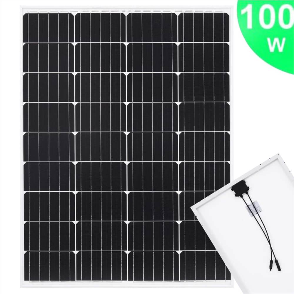 Solar Panel 100 W Monocrystalline Aluminium and Safety Glass