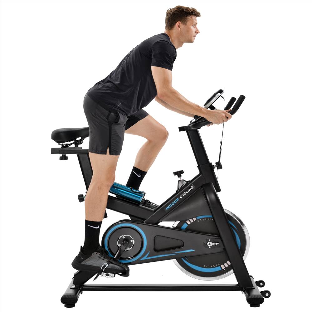 Chromed Flywheel, Silent Belt Drive Indoor Cycle Bike with Leather Resistance Pad Belt Drive Stationary Exercise Bike