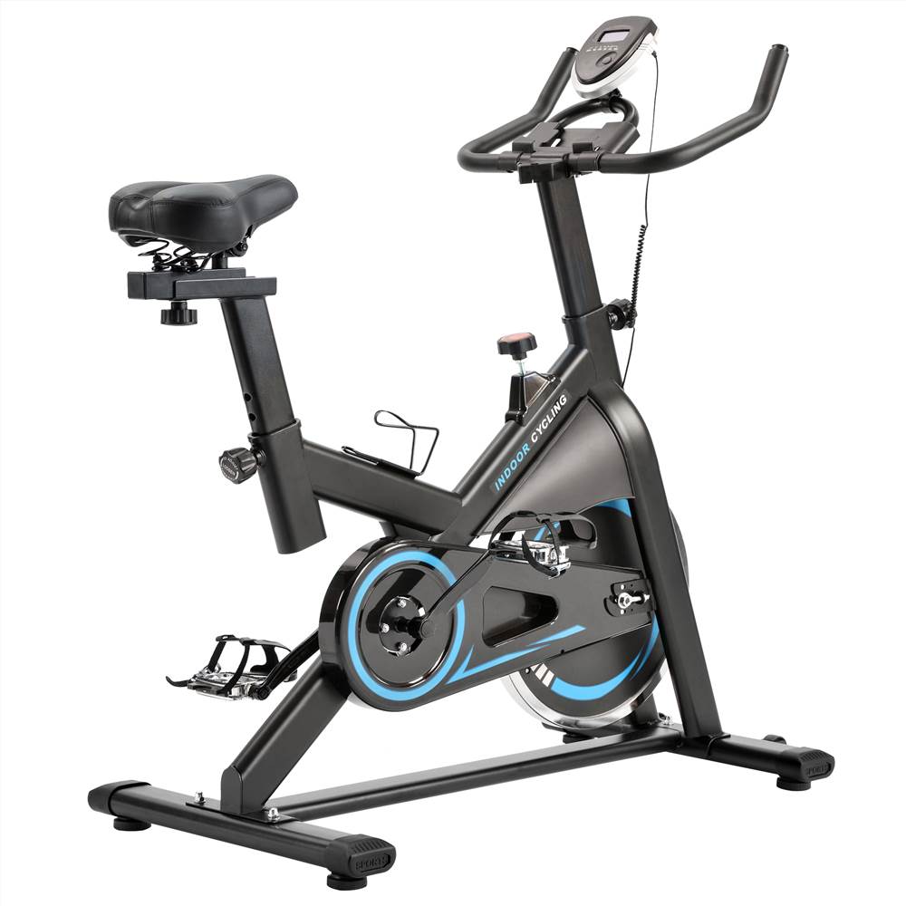 Chromed Flywheel, Silent Belt Drive Indoor Cycle Bike with Leather Resistance Pad Belt Drive Stationary Exercise Bike