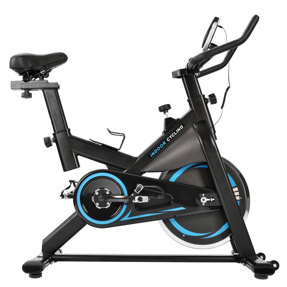 Chromed Flywheel, Silent Belt Drive Indoor Cycle Bike with Leather Resistance Pad Belt Drive Stationary Exercise Bike