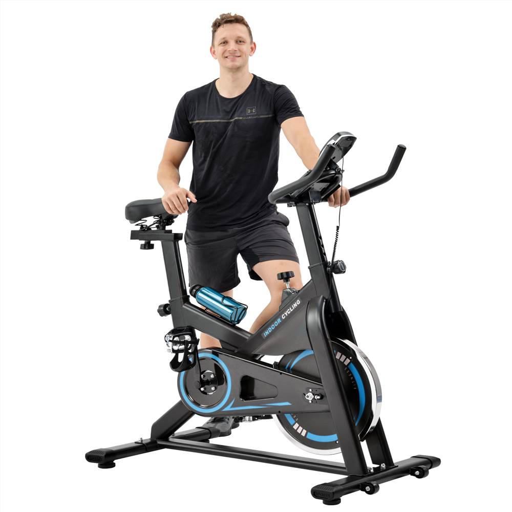 Chromed Flywheel, Silent Belt Drive Indoor Cycle Bike with Leather Resistance Pad Belt Drive Stationary Exercise Bike