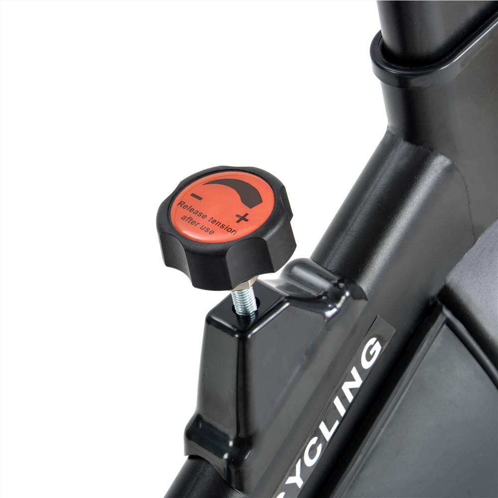 Chromed Flywheel, Silent Belt Drive Indoor Cycle Bike with Leather Resistance Pad Belt Drive Stationary Exercise Bike