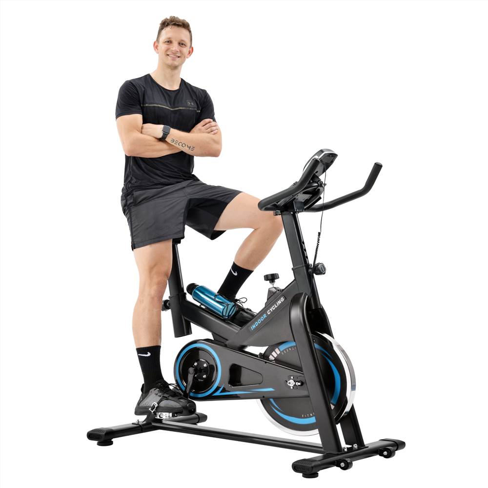 Chromed Flywheel, Silent Belt Drive Indoor Cycle Bike with Leather Resistance Pad Belt Drive Stationary Exercise Bike