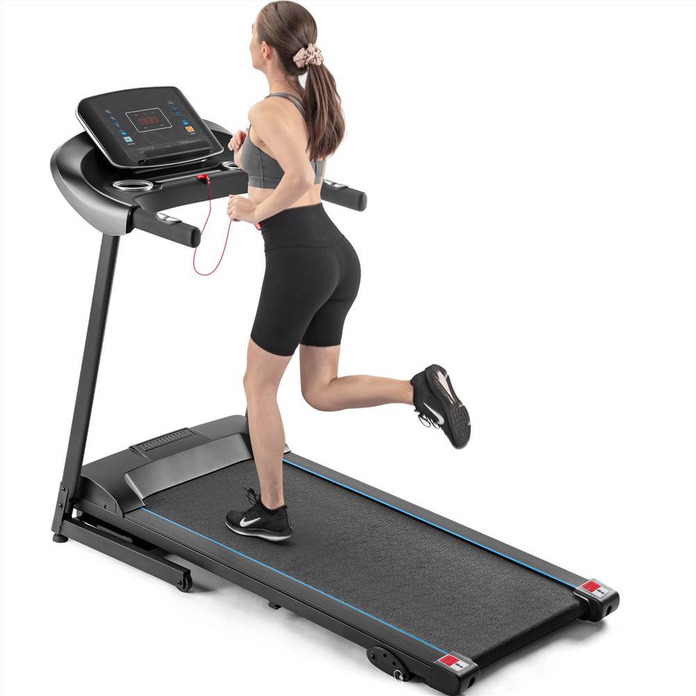

Electric Motorized Treadmill 2.5HP Motor Max. 10 MPH 12 Pre-set Programs with Audio Speakers, Incline for Home Gym - Black