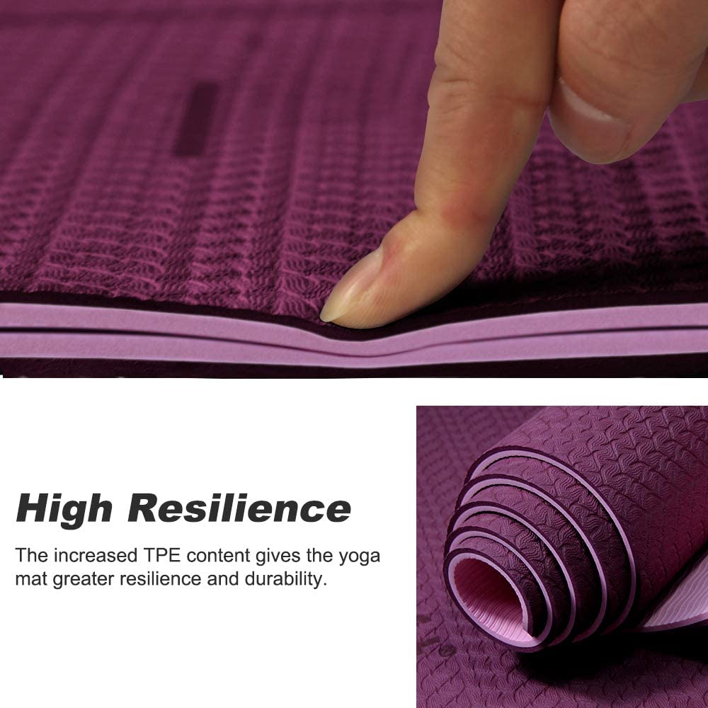 TPE Yoga Mat - Purple