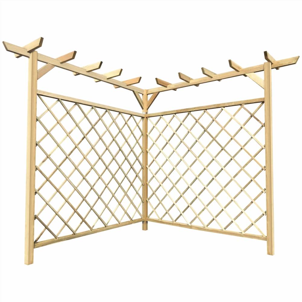 Corner Pergola 160x160x197 cm Impregnated Pinewood