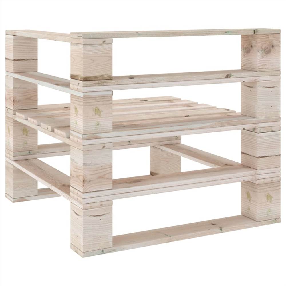 Garden 2-Seater Pallet Sofa Pinewood