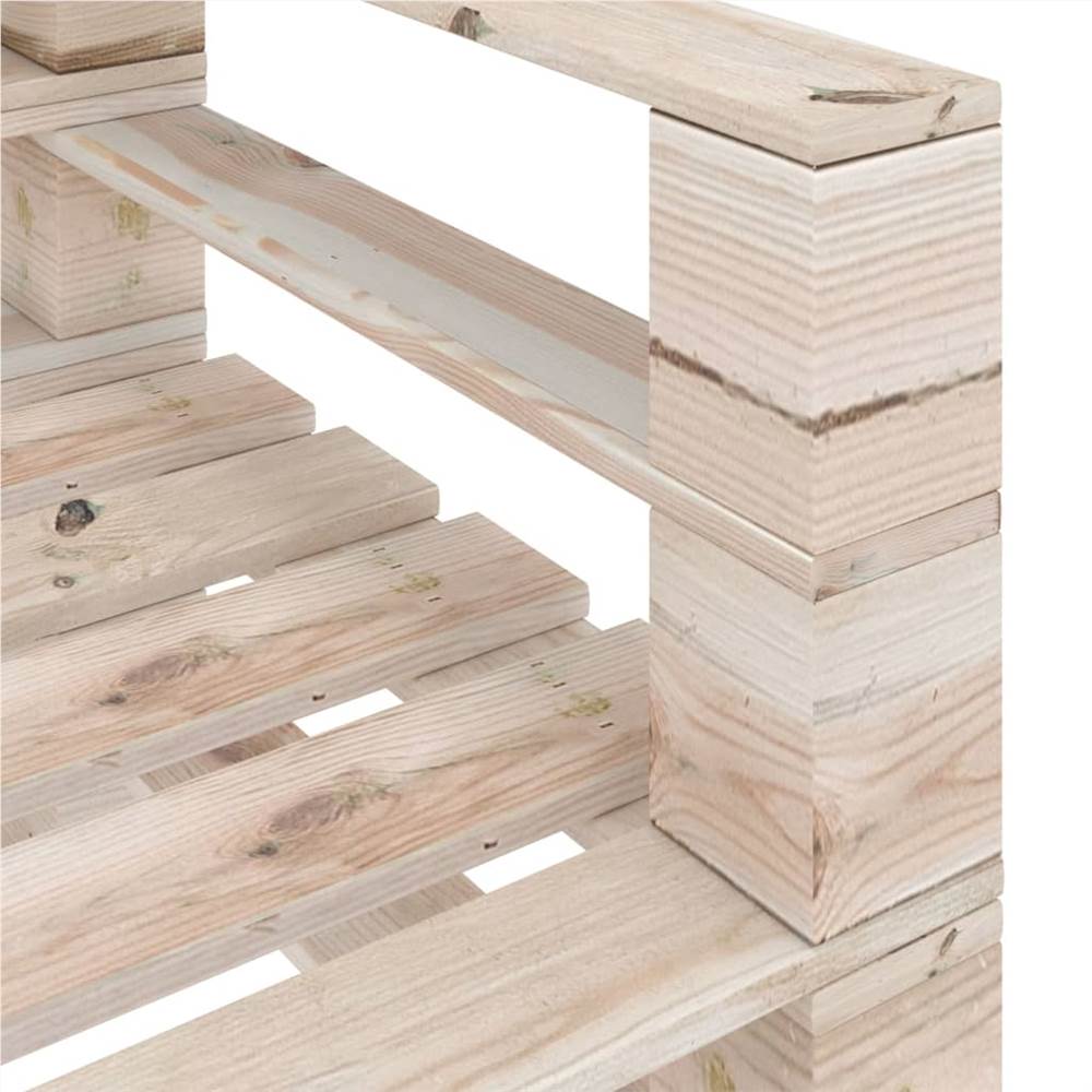 Garden 2-Seater Pallet Sofa Pinewood