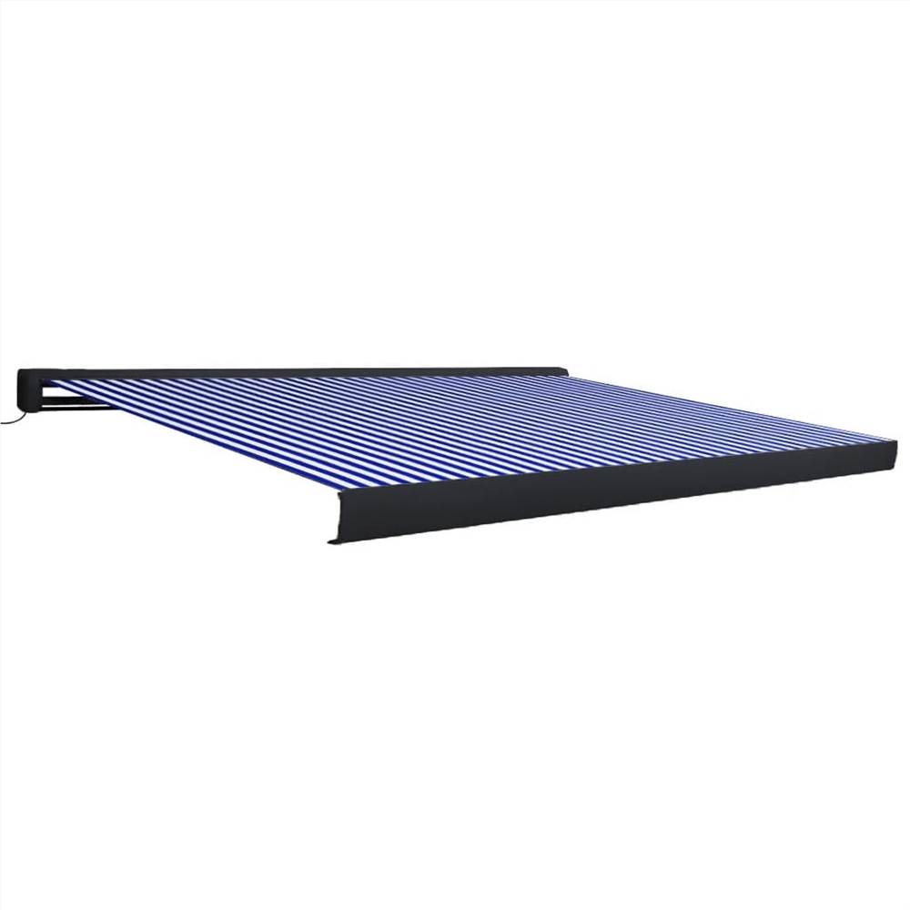 Motorised Cassette Awning 400x300 cm Blue and White