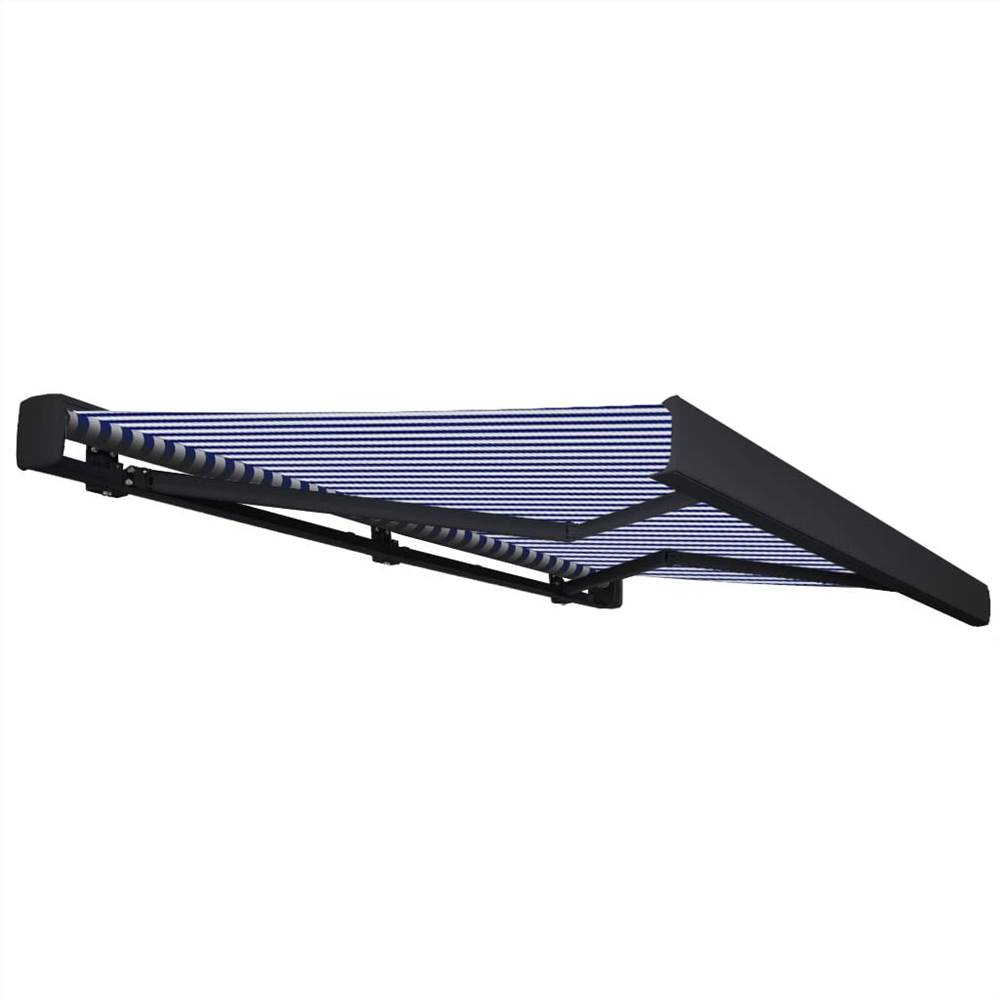 Motorised Cassette Awning 400x300 cm Blue and White