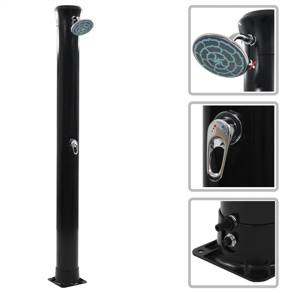 Solar Shower Black 196 cm 40 L