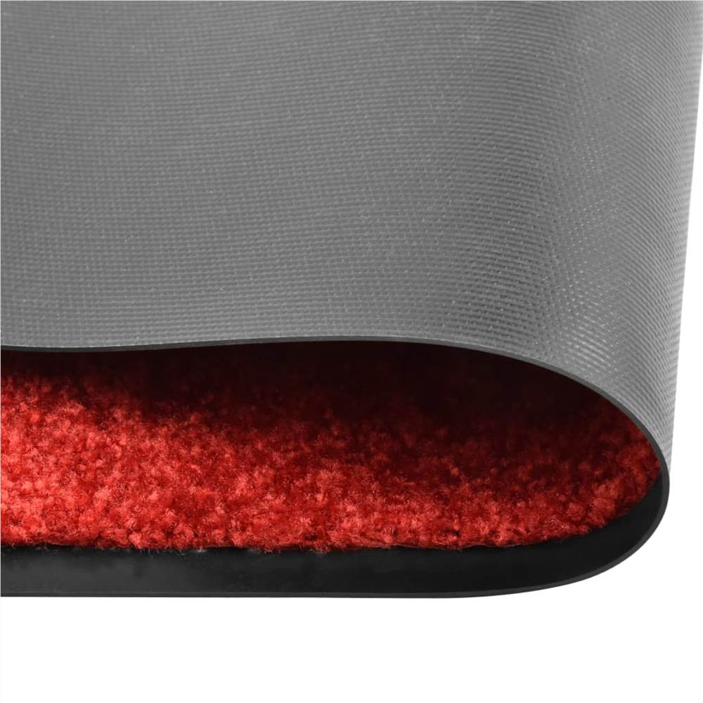 Doormat Washable Red 90x150 cm