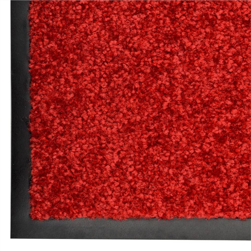 Doormat Washable Red 90x150 cm
