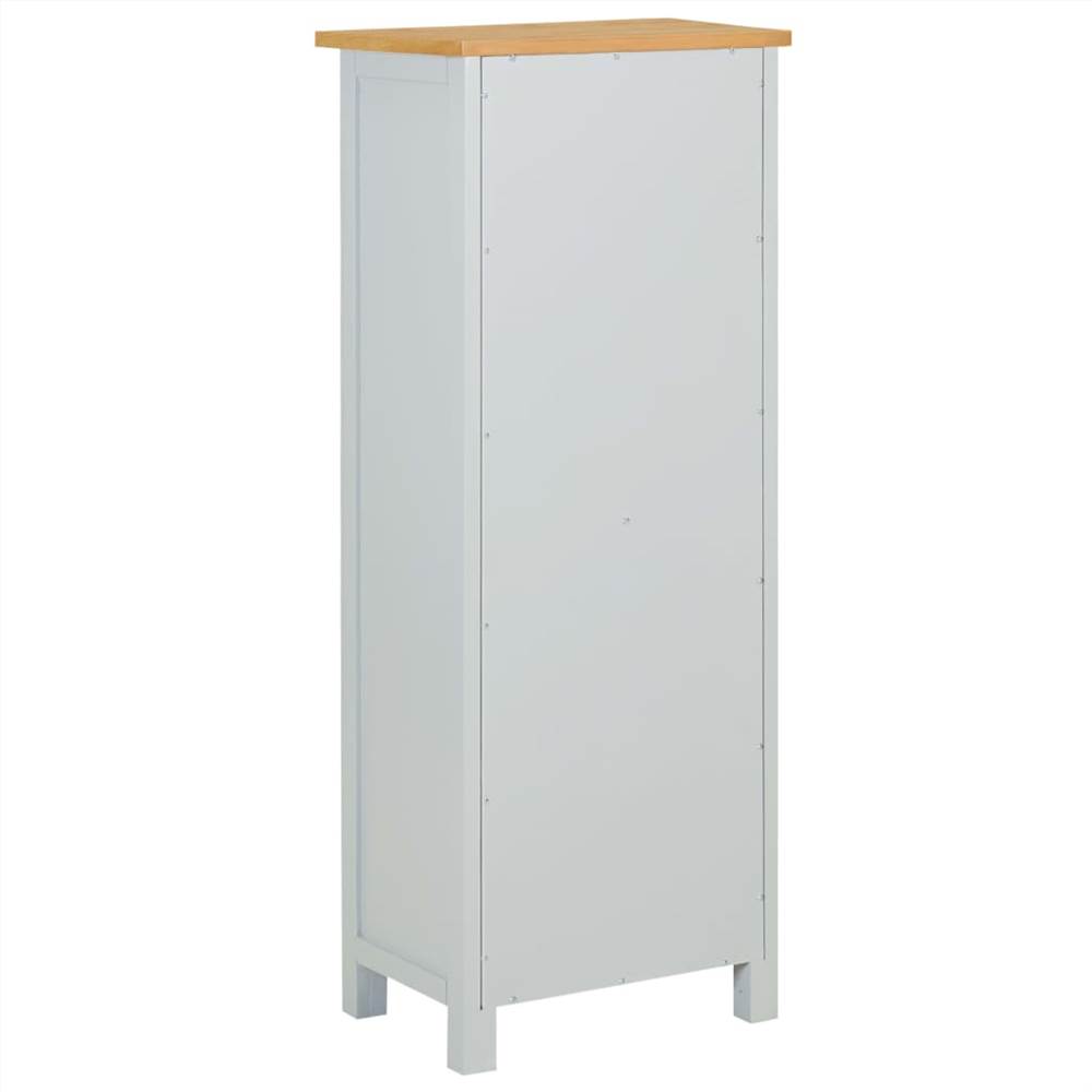 Tall Chest of Drawers 45x32x115 cm Solid Oak Wood