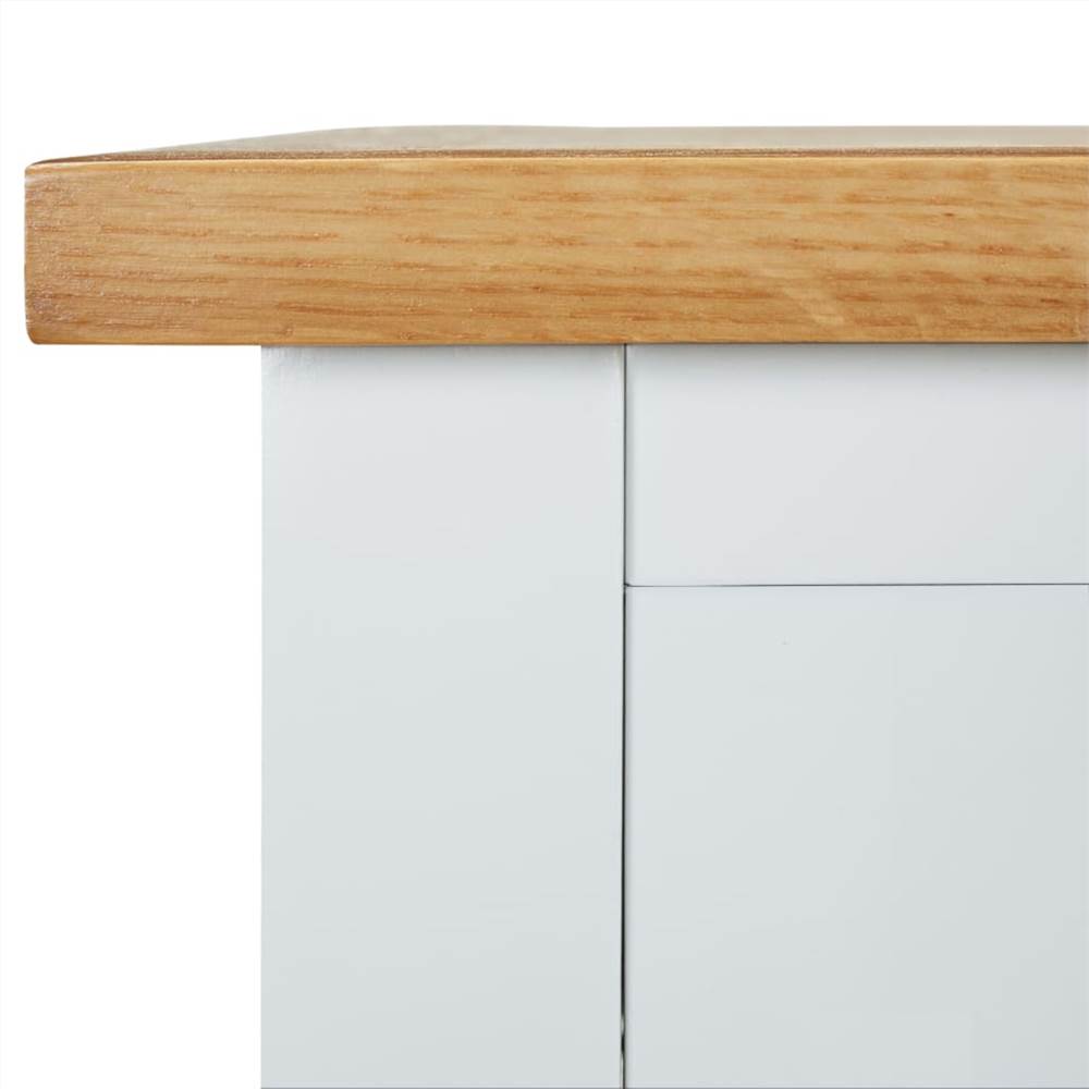 Tall Chest of Drawers 45x32x115 cm Solid Oak Wood