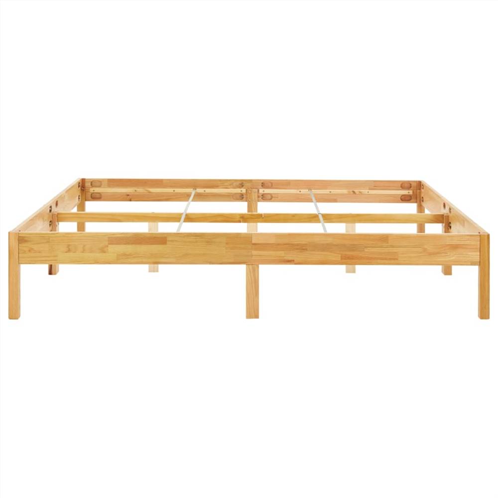 Bed Frame Solid Oak Wood 200x200 cm