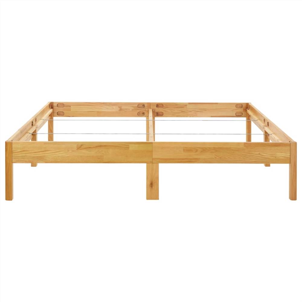 Bed Frame Solid Oak Wood 200x200 cm