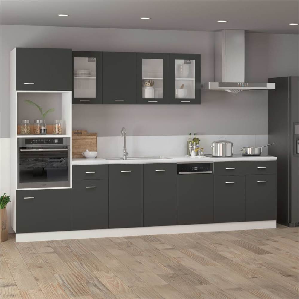 Dishwasher Panel Grey 45x3x67 cm Chipboard
