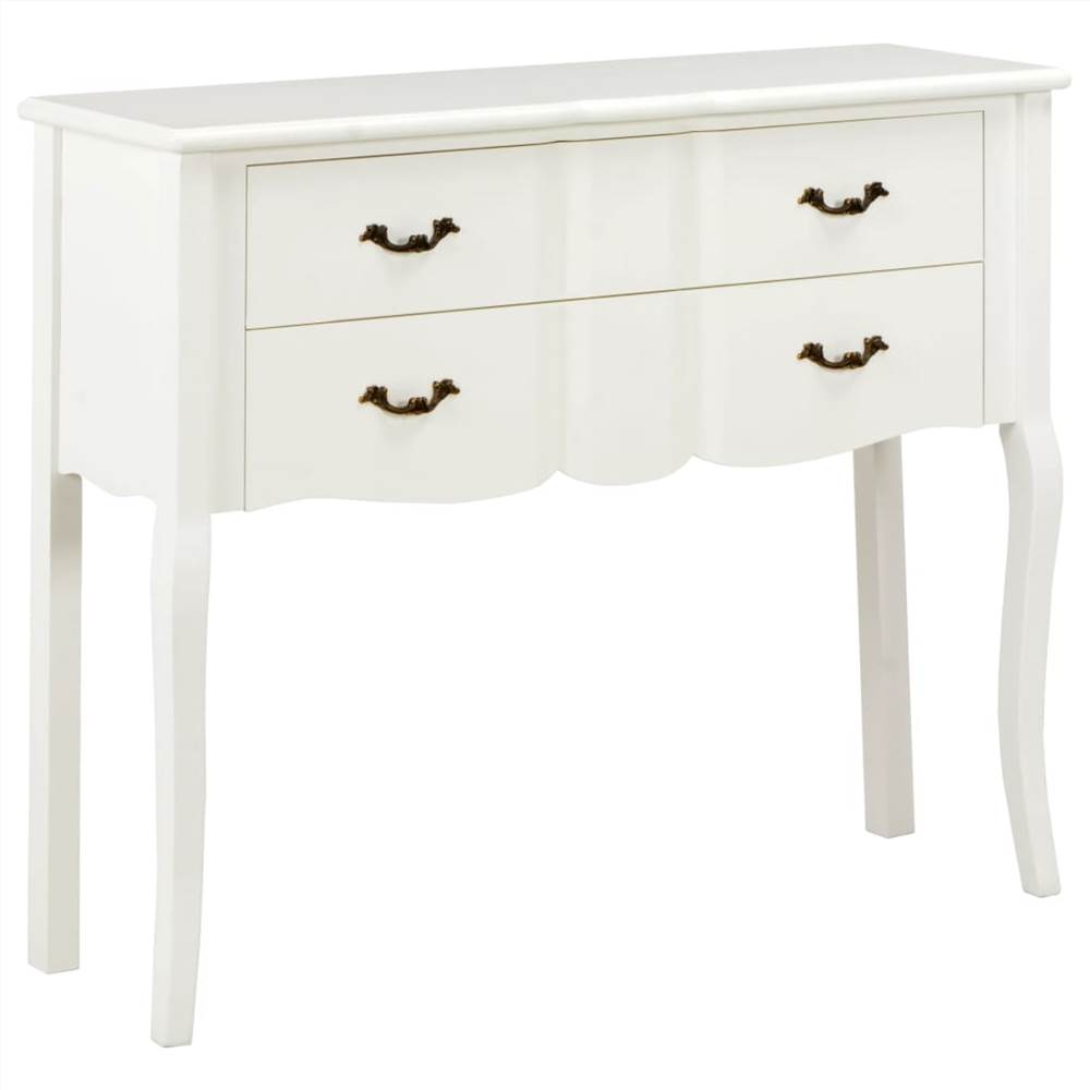 Sideboard 110x30x85 cm White Solid Wood