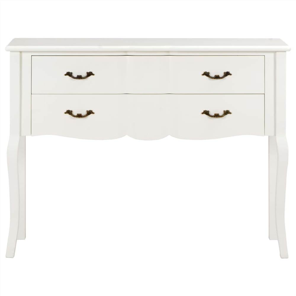 Sideboard 110x30x85 cm White Solid Wood