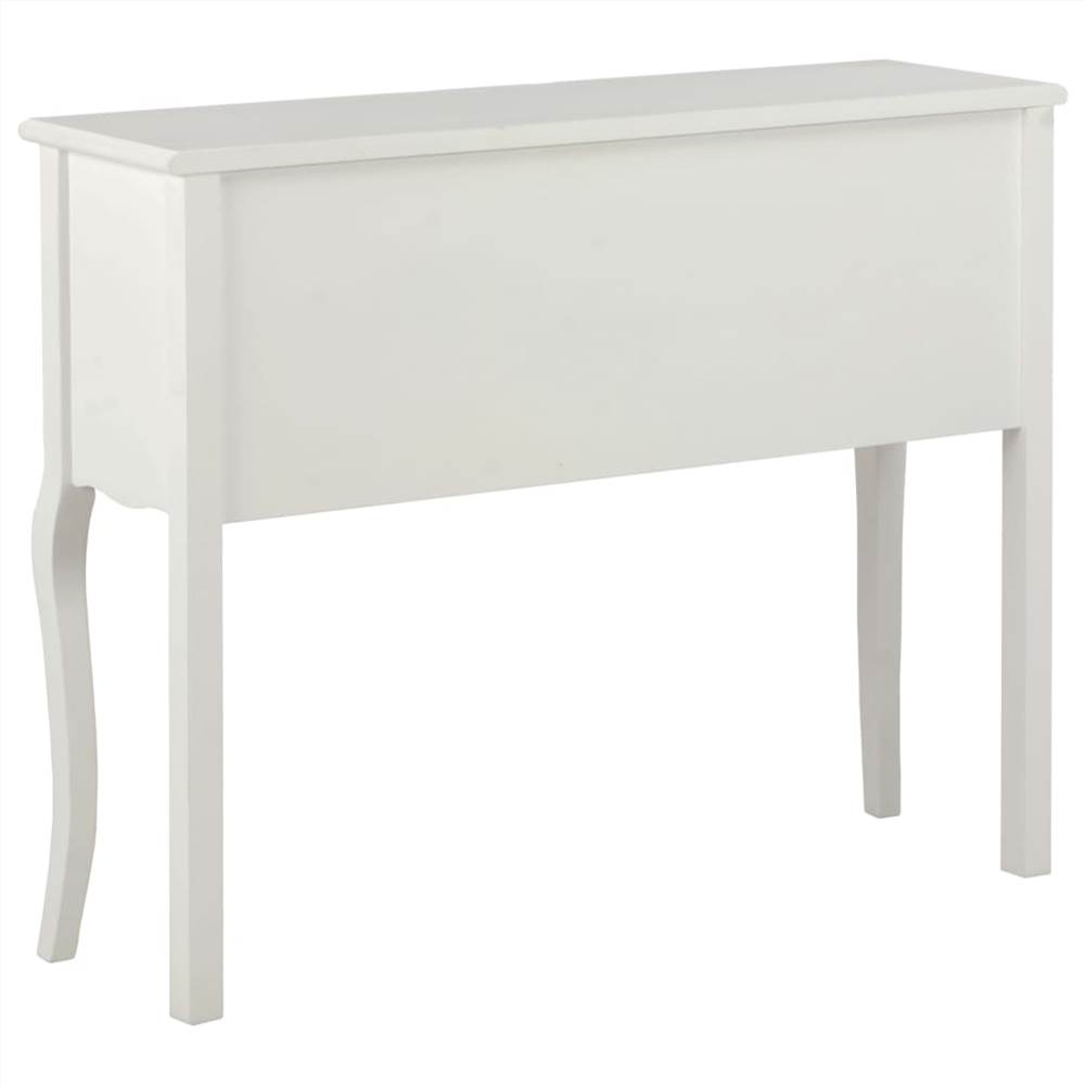 Sideboard 110x30x85 cm White Solid Wood