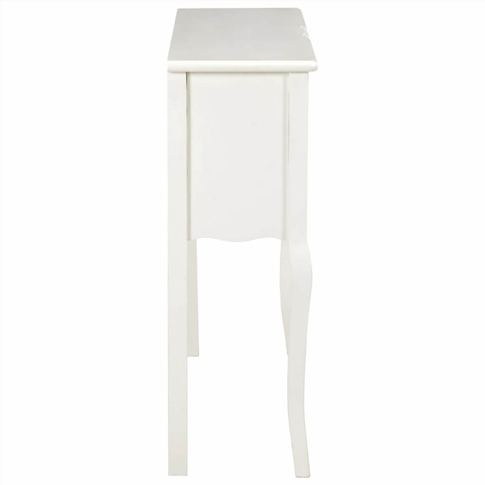 Sideboard 110x30x85 cm White Solid Wood