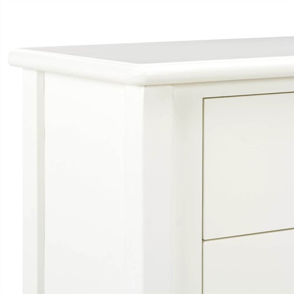 Sideboard 110x30x85 cm White Solid Wood