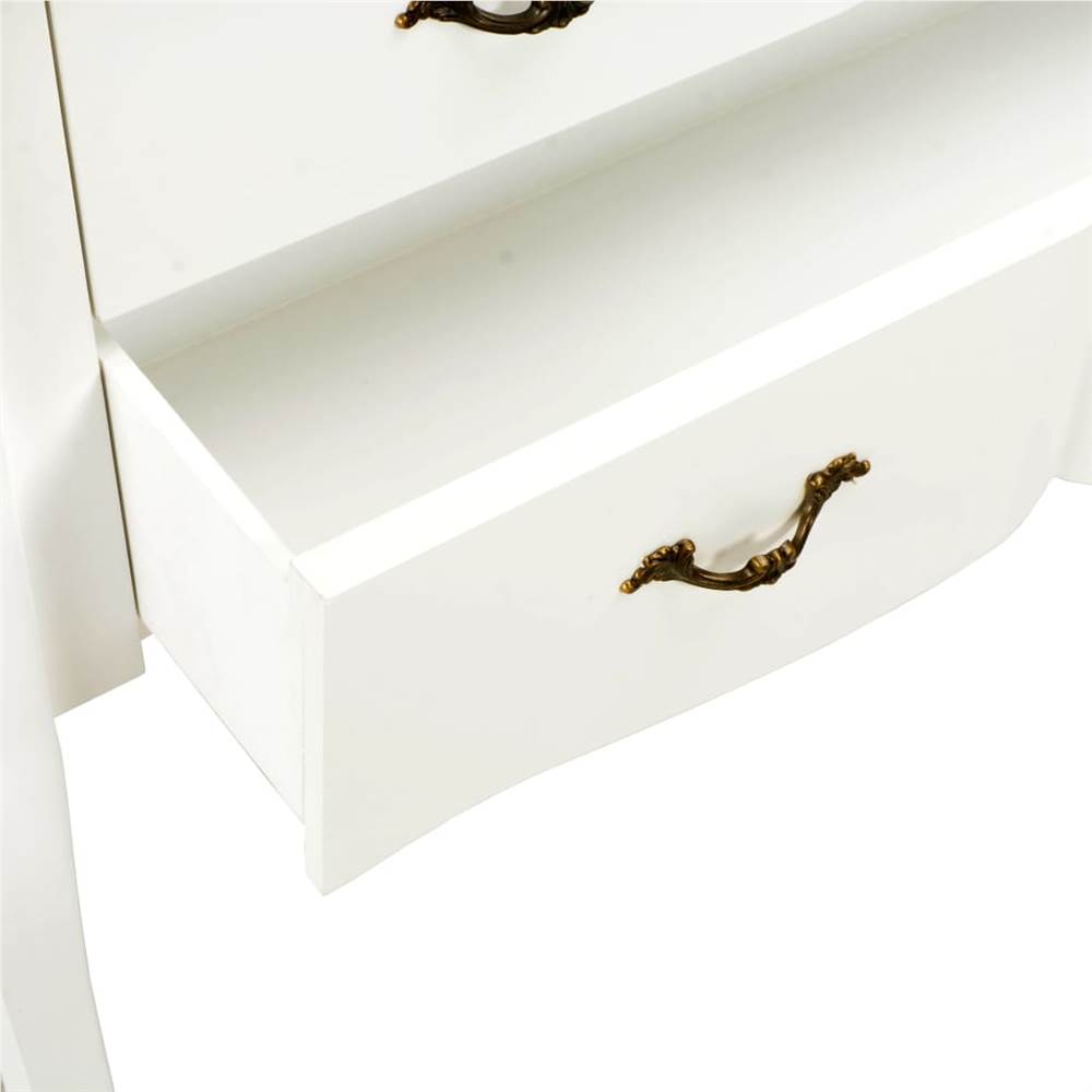 Sideboard 110x30x85 cm White Solid Wood