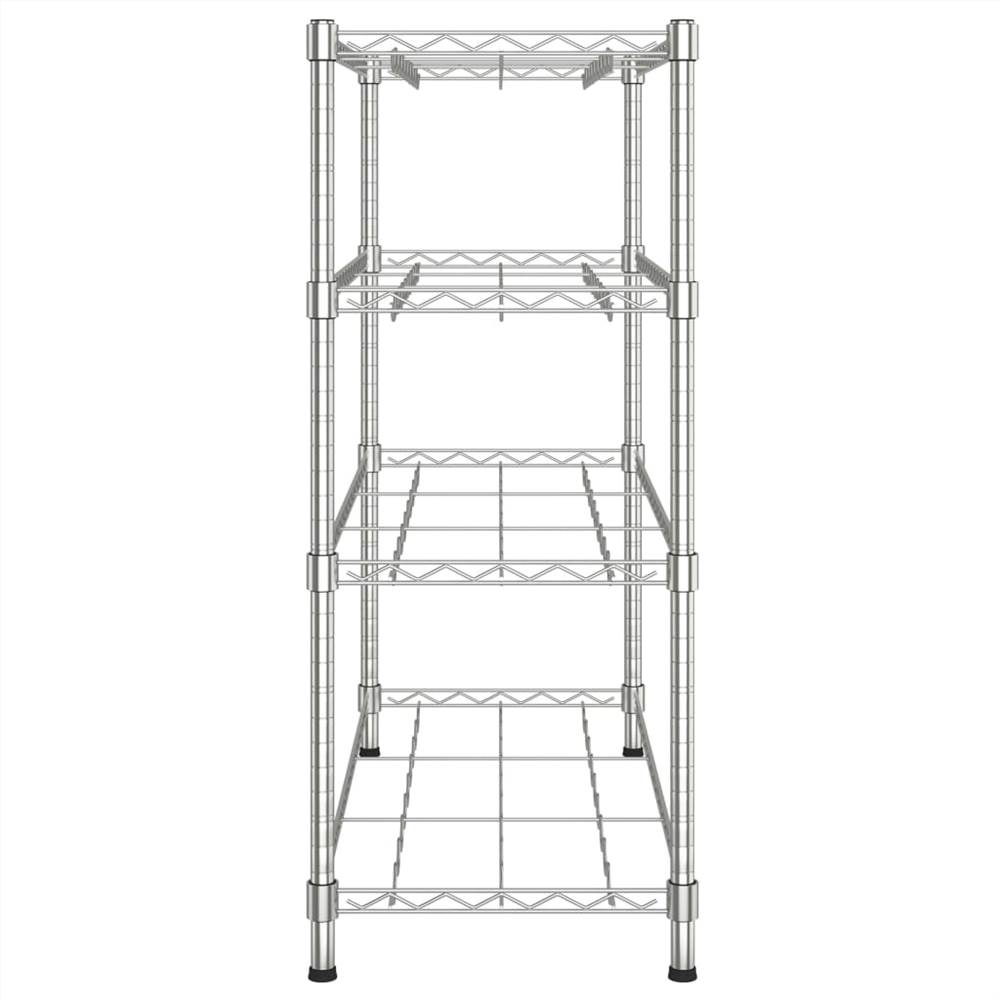 4-Tier Wine Rack for 36 Bottles Chromed Iron