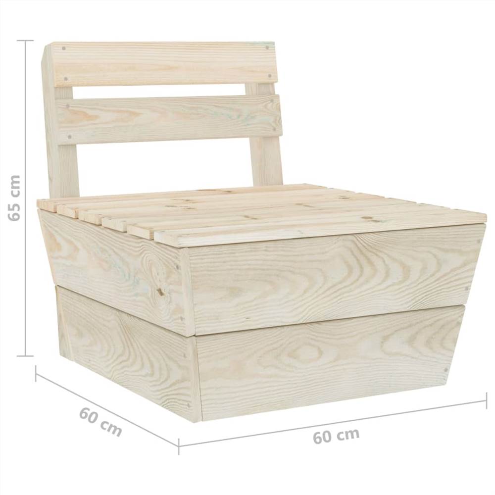 9 Piece Garden Pallet Lounge Set Impregnated Spruce Wood