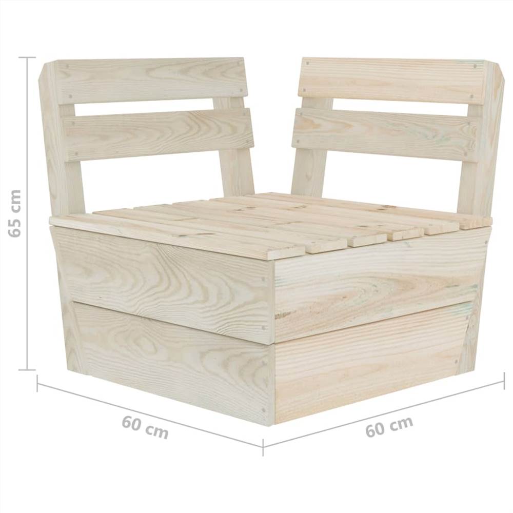 9 Piece Garden Pallet Lounge Set Impregnated Spruce Wood
