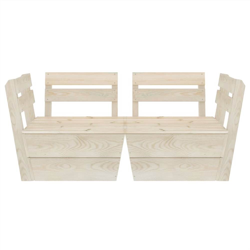 Garden 2-Seater Pallet Sofa Impregnated Spruce Wood