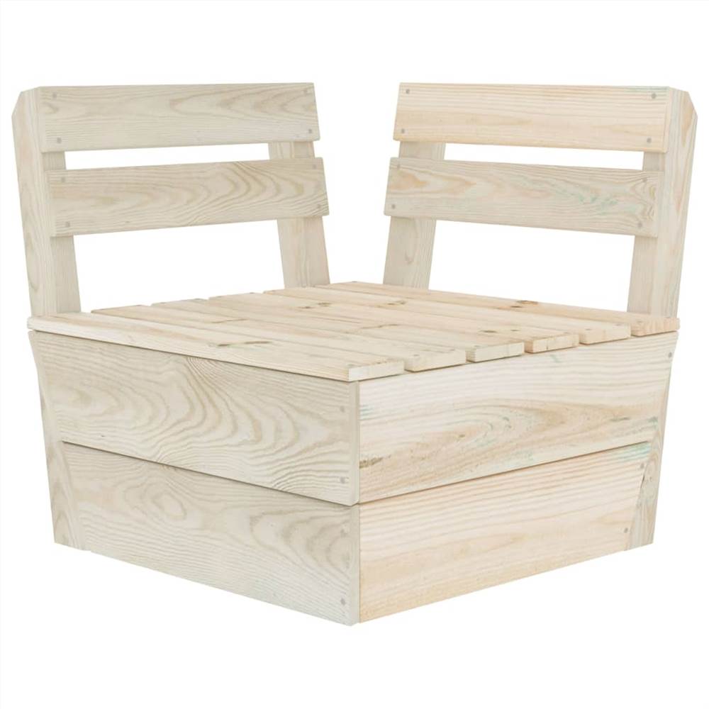 Garden 2-Seater Pallet Sofa Impregnated Spruce Wood