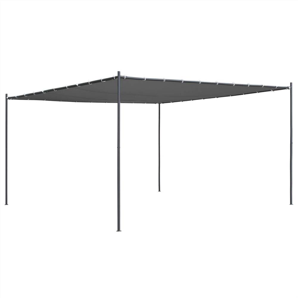 Gazebo with Slanted Roof 400x400x264 cm Anthracite 180 g/m²