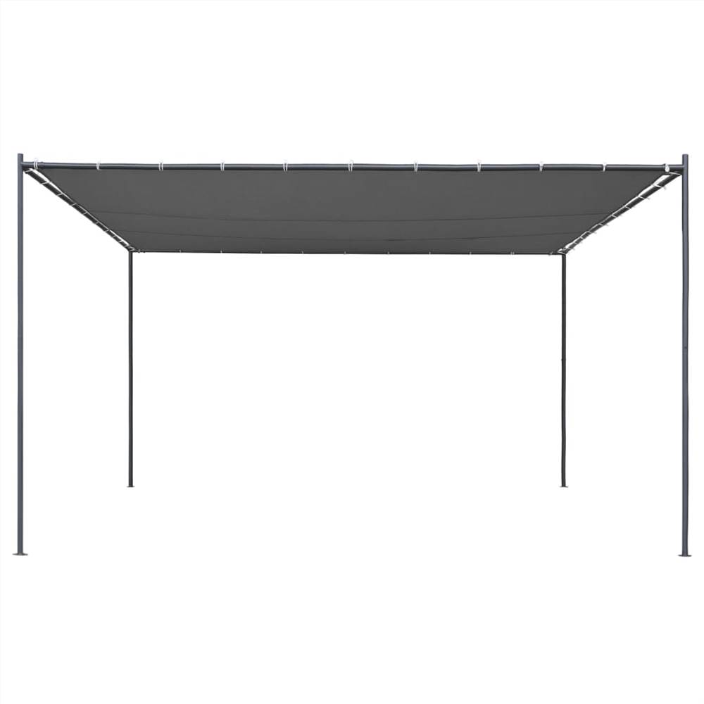 Gazebo with Slanted Roof 400x400x264 cm Anthracite 180 g/m²